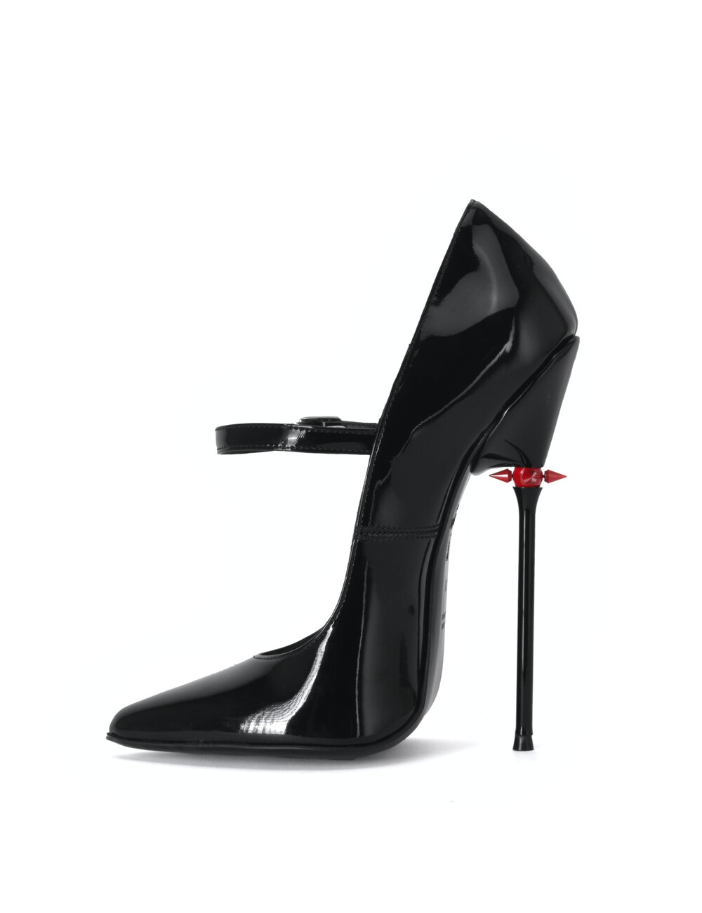 Sanctum Shoes Sanctum Shoes TAMARA RED ALERT EDITION BLACK SHINY STRAP PUMPS