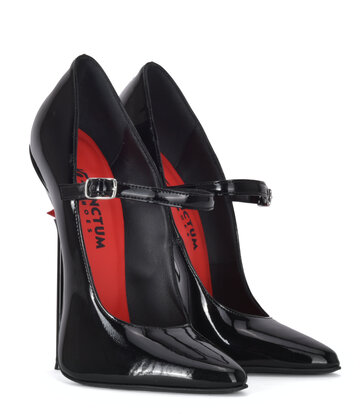 Sanctum Shoes Sanctum Shoes TAMARA RED ALERT EDITION BLACK SHINY STRAP PUMPS