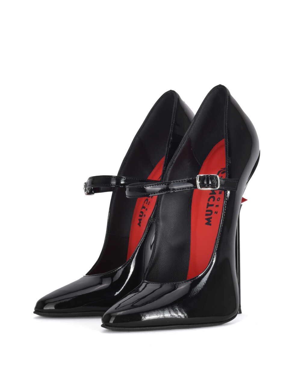 Sanctum Shoes Sanctum Shoes TAMARA RED ALERT EDITION BLACK SHINY STRAP PUMPS