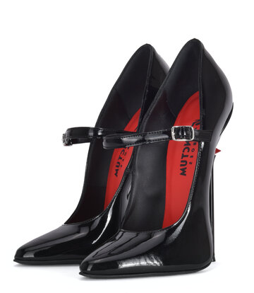 Sanctum Shoes Sanctum Shoes TAMARA RED ALERT EDITION BLACK SHINY STRAP PUMPS