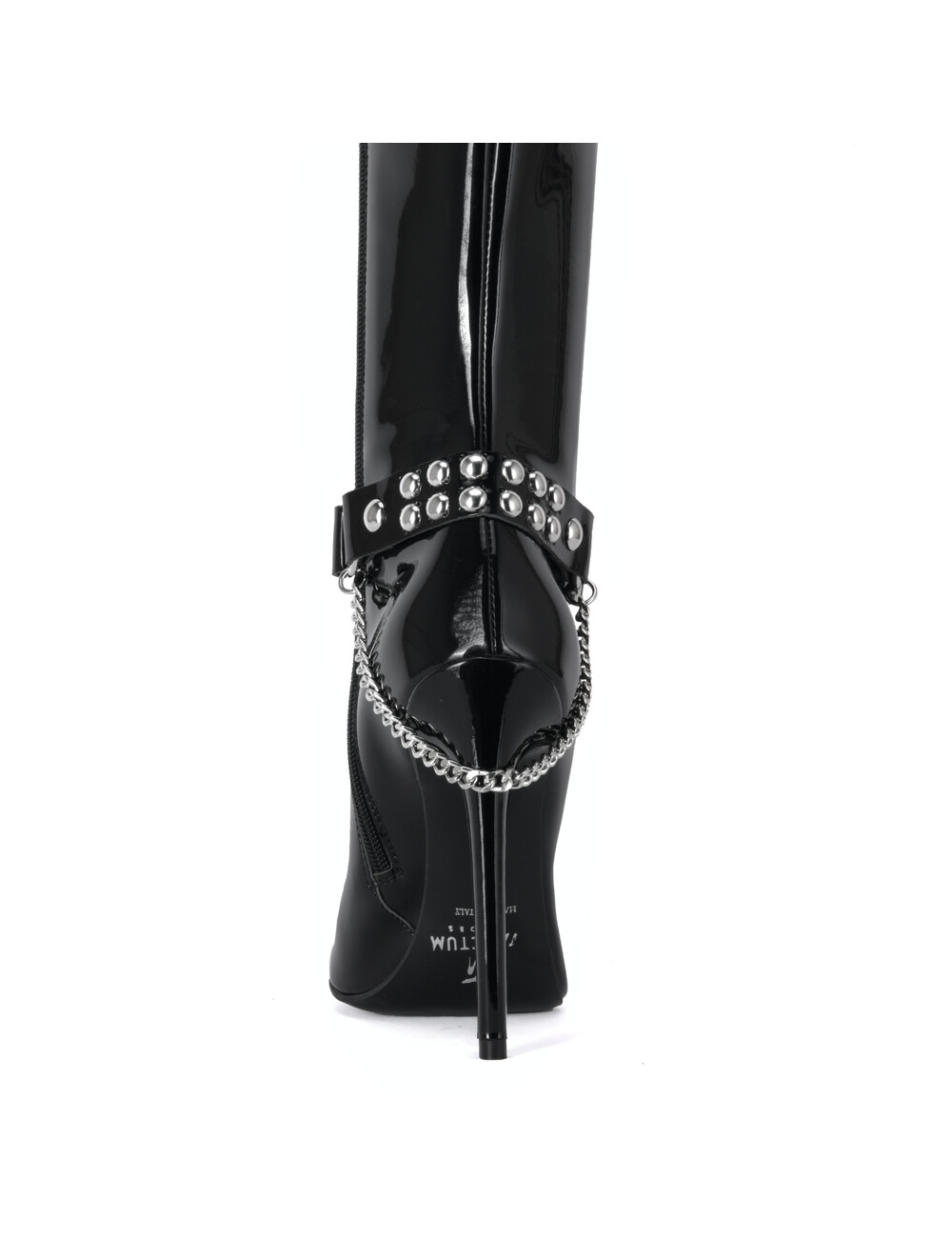 Sanctum Synthetic Leather SYNTHETIC BOOT BELT LEA - 2CM - SINGLE CHAIN - BLACK SHINY