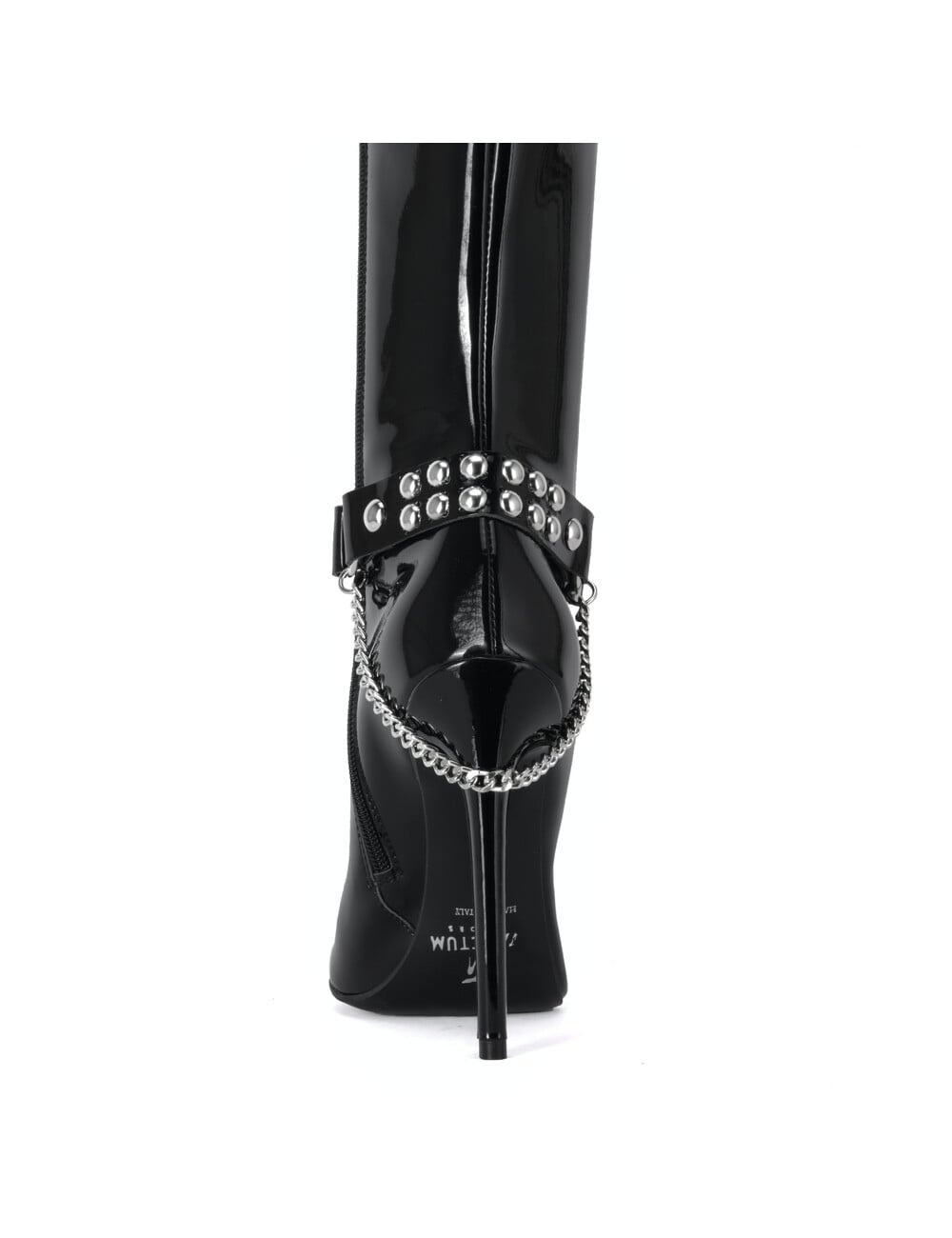 Sanctum Synthetic Leather Synthetischer Stiefelgürtel LEA - 2 cm - Einzelkette - Schwarz glänzend