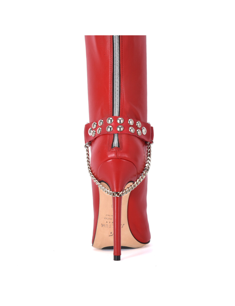Sanctum Shoes LEATHER BOOT BELT LEA - 2CM - SINGLE CHAIN - RED NAPPA