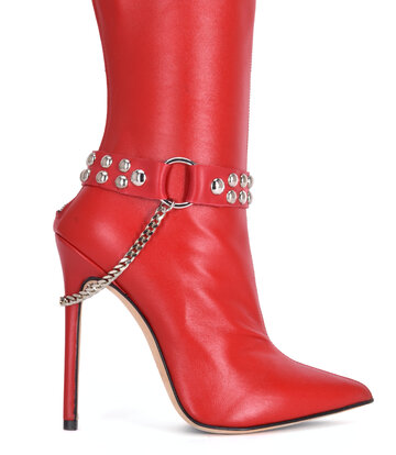 Sanctum Shoes LEATHER BOOT BELT LEA - 2CM - SINGLE CHAIN - RED NAPPA