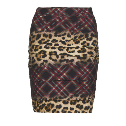 TESSA KOOPS KYLIE PANTER PLAID SKIRT