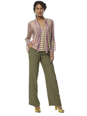 TESSA KOOPS PATSY LEAF YELLOW BROEK