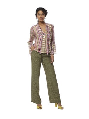 TESSA KOOPS PATSY LEAF YELLOW PANTS