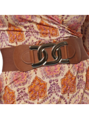 TESSA KOOPS BEAU STRETCH BELT CARAMEL