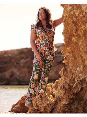 TESSA KOOPS FLARE DIM GREEN BROEK TESSA KOOPS FLARE DIM GREEN BROEK