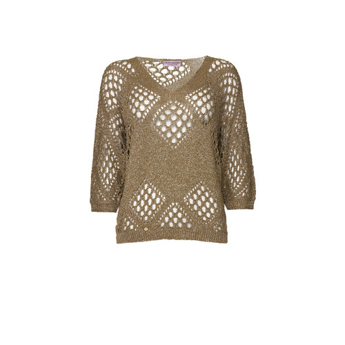 TESSA KOOPS RIFKA GOLD KNIT TOP