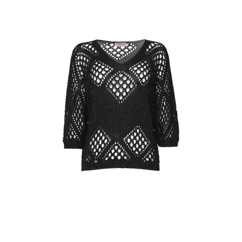 TESSA KOOPS RIFKA BLACK KNIT TOP