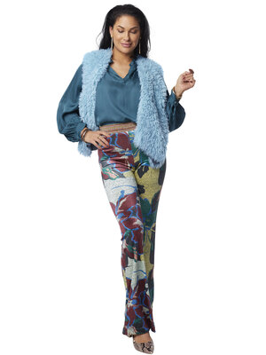 TESSA KOOPS LARA SATIN BLUE TOP