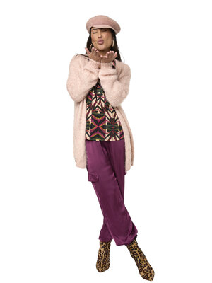 TESSA KOOPS NAOMI SATIN AUBERGINE BROEK TESSA KOOPS NAOMI SATIN AUBERGINE BROEK