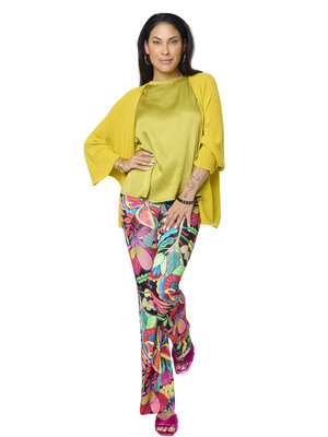 TESSA KOOPS ISOLA SATIN GREEN TOP