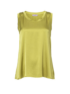 TESSA KOOPS ISOLA SATIN GREEN TOP