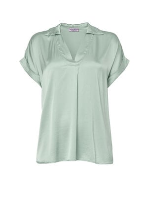 TESSA KOOPS PEPPA SATIN MINT TOP