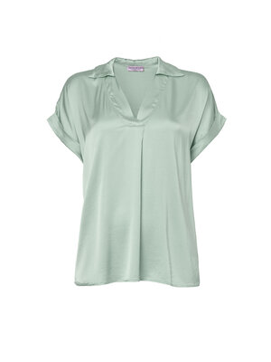 TESSA KOOPS PEPPA SATIN MINT TOP