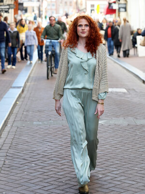 TESSA KOOPS MARLENE SATIN MINT PANTS