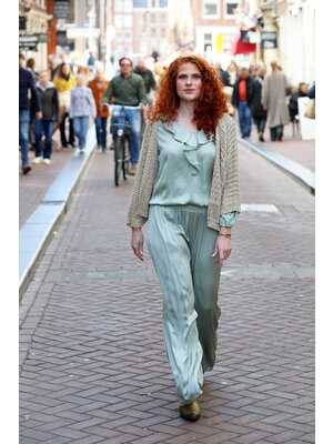 TESSA KOOPS MARLENE SATIN MINT BROEK TESSA KOOPS MARLENE SATIN MINT BROEK