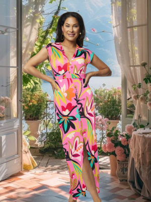 TESSA KOOPS ROWANY PINK FIESTA JURK