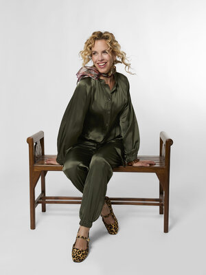 TESSA KOOPS BAMBI SATIN GREEN TOP