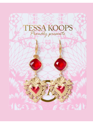 TESSA KOOPS BURNING HEART LOVE OORBELLEN