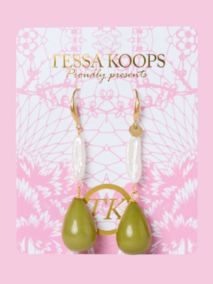 TESSA KOOPS WILD PEARL GREEN OHRRINGE