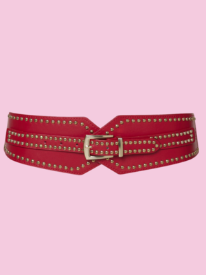 TESSA KOOPS STUDS STRETCH RIEM ROOD TESSA KOOPS STUDS STRETCH RIEM ROOD