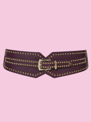 TESSA KOOPS STUDS STRETCH GÜRTEL LILA