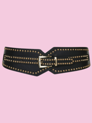 TESSA KOOPS STUDS STRETCH GÜRTEL SCHWARTZ