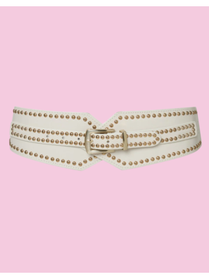 TESSA KOOPS STUDS STRETCH RIEM WIT