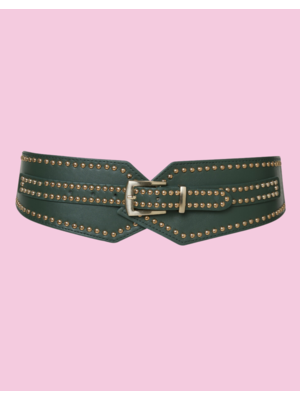 TESSA KOOPS STUDS STRETCH RIEM GROEN