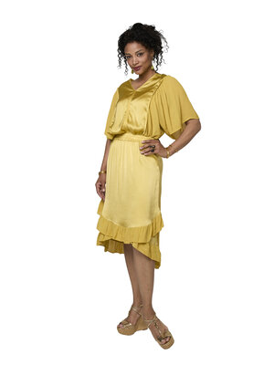 TESSA KOOPS AMAYA YELLOW SATIN ROCK
