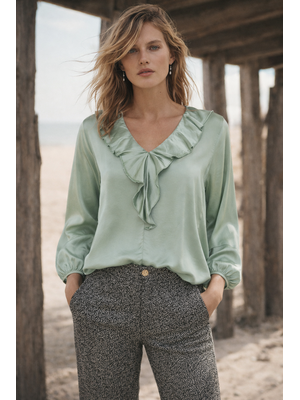 TESSA KOOPS SALINA SATIN MINT TOP