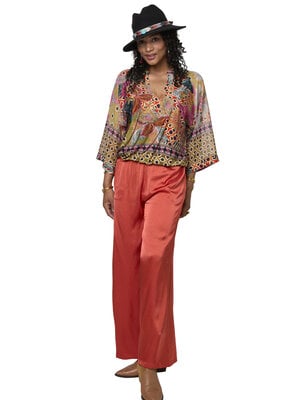 TESSA KOOPS MARLA RED SATIN BROEK