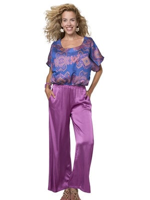 TESSA KOOPS MARLA PURPLE SATIN BROEK