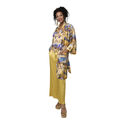 TESSA KOOPS MARLA YELLOW SATIN BROEK