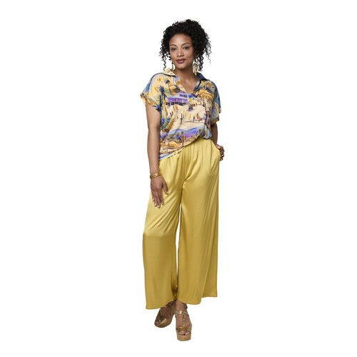 TESSA KOOPS MARLA YELLOW SATIN BROEK