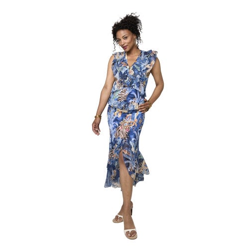 TESSA KOOPS ULLA BLUE IRIS TOP