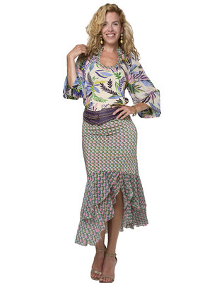 TESSA KOOPS JOLIE BLUE LOTUS TOP