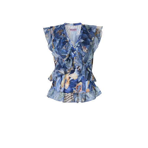 TESSA KOOPS ULLA BLUE IRIS TOP