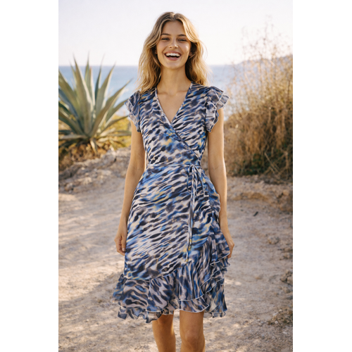 TESSA KOOPS CINDY BLUE FLAME JURK