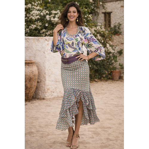 TESSA KOOPS JOLIE BLUE LOTUS TOP