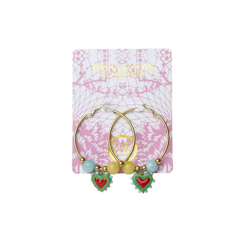 TESSA KOOPS HEARTS HOOPS OORBELLEN TESSA KOOPS HEARTS HOOPS OORBELLEN