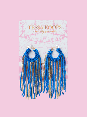 TESSA KOOPS RAIN BEADS BLUE OHRRINGE TESSA KOOPS RAIN BEADS BLUE OHRRINGE