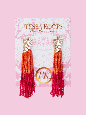 TESSA KOOPS PALM RED OHRRINGE TESSA KOOPS PALM RED OHRRINGE