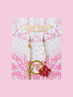 TESSA KOOPS WILD PEARL CORAL OORBELLEN TESSA KOOPS WILD PEARL CORAL OORBELLEN