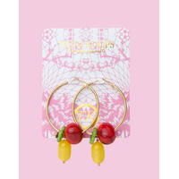 FLOWER HOOPS EARRINGS
