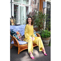 MARLA YELLOW SATIN BROEK
