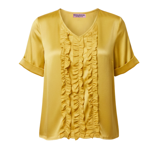 TESSA KOOPS SOLEA YELLOW SATIN TOP TESSA KOOPS SOLEA YELLOW SATIN TOP